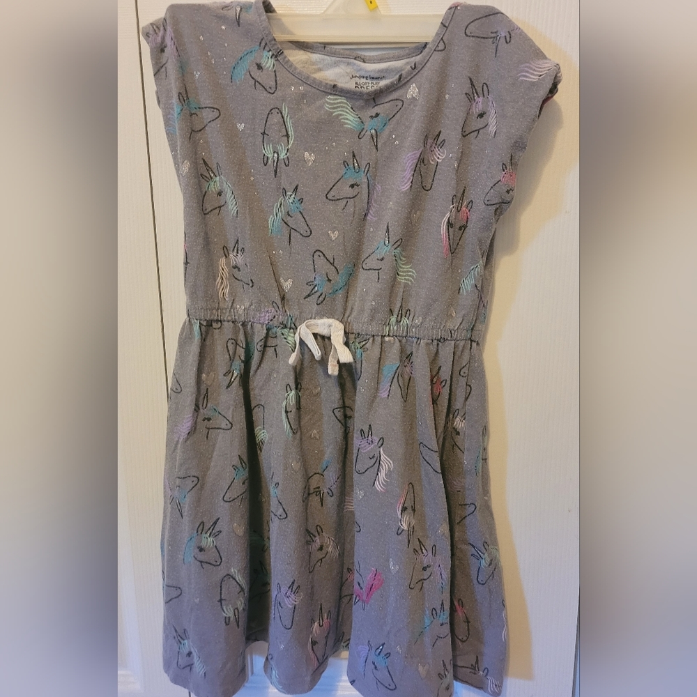 Girls Jumping Beans summer unicorns dress size 5